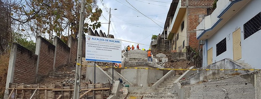 Se regenera escalinata del Barrio Velasco Ibarra
