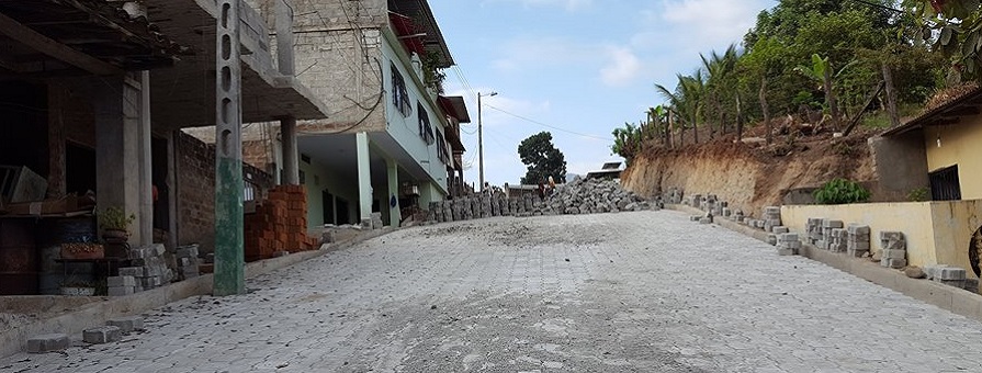 Adoquinado en San Sebastián avanza en un 60%