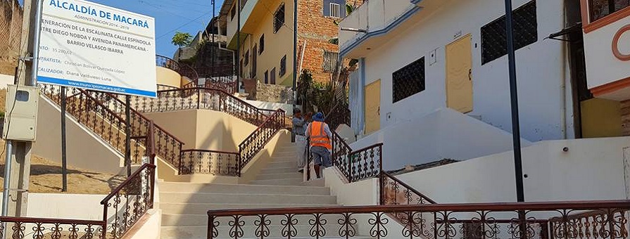 Regeneración de escalinata en el Velasco Ibarra en recta final