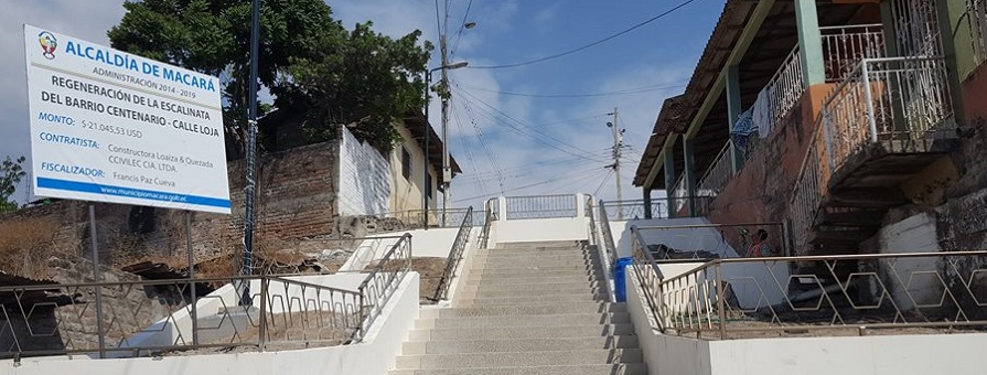 95% de avance en escalinata del Centenario