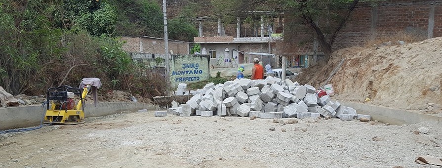 Adoquinados en María Auxiliadora en recta final